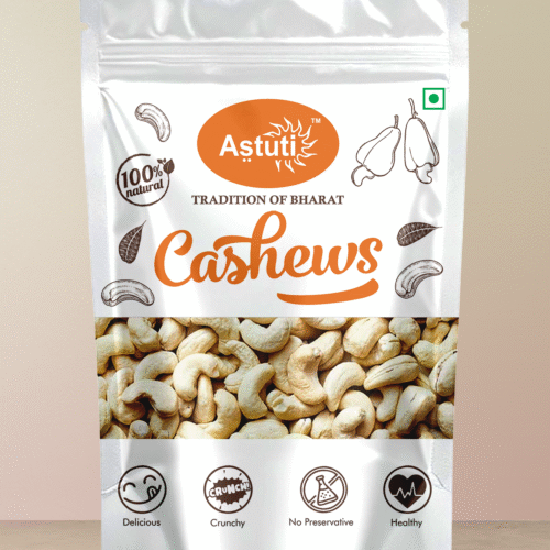 Astuti Premium Cashew 200gm - Whole Cashew Nuts | Premium Kaju W-240| Dry Fruits rich in Protein | Rich in Fibre | Healthy Snacks | 100% Natural Dry Fruit | Festive Snacking